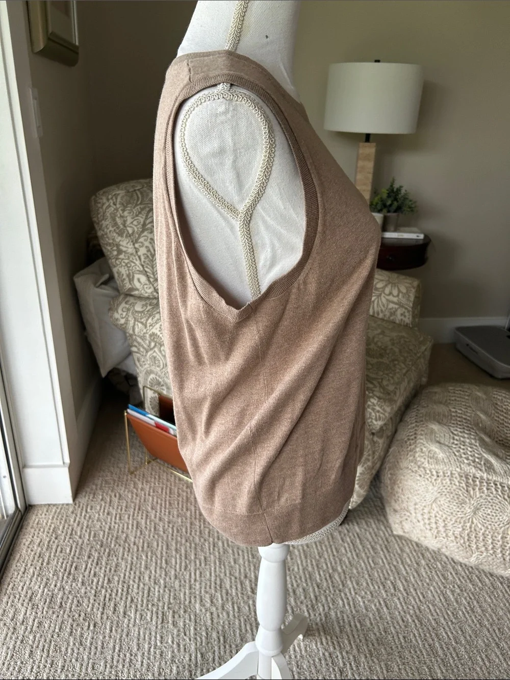 J. Crew Sleeveless Knit Tank Top in Light Brown